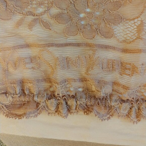 YSL YVES SAINT LAURENT Marilyn Stay-up Stockings Wide Lace Skin Beige Logo Brand - Picture 9 of 12